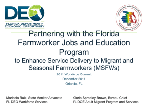 Partnering with the Florida Farmworker Jobs and Education