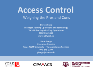 Access Control - Transportation Services