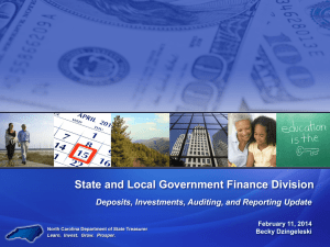 LGC Update - NC Local Government Investment Association