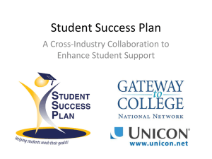 Student Success Plan - Association of Community College Trustees