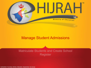 Manage Student Admissions