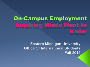 On-Campus Employment - Eastern Michigan University