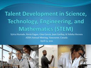 Talent Development in Science, Technology, Engineering