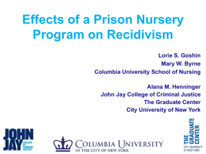 Effects of a Prison Nursery Program on Recidivism