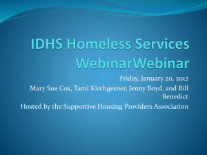 IDHS Homeless Services WebinarWebinar