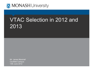 2012 VTAC selection – pop polls