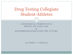 Drug Testing Collegiate Student-Athletes