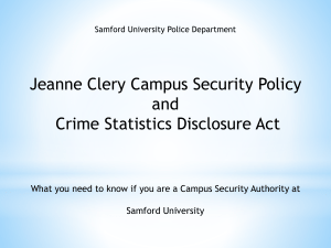 Campus Security Authorities.