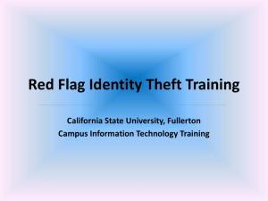 the Red Flag Identity Theft Power Point presentation (no