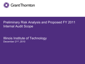 Risk analysis and internal audit plan considerations Bucknell