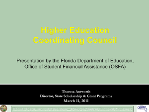 FRAG Presentation - Higher Education Coordinating Council