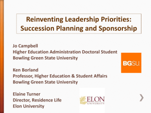ACPA 2014 Reinventing Leadership Priorities Succession Planning