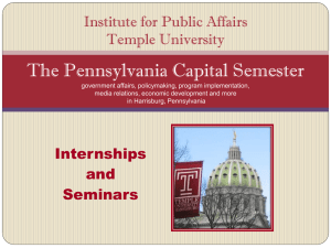 The PA Capital Semester - College of Liberal Arts