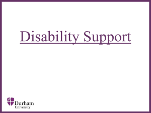 Disability Support at Durham