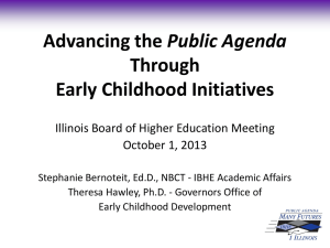 Advancing the Public Agenda Through Early Childhood Initiatives