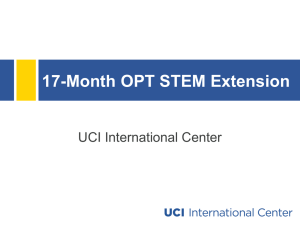 17-Month OPT STEM Extension Presentation