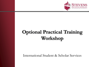 OPT Workshop PowerPoint - Stevens Institute of Technology