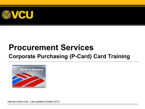 P-Card - Procurement Services