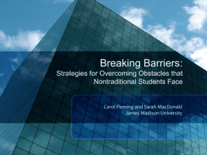 Strategies for Overcoming Obstacles that Nontraditional Students Face