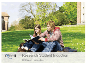 Induction 2014 - University of Exeter
