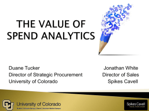 The Value of Spend Analytics – Webinar 11-19-2014
