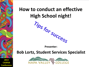 How to Conduct an Effective High School Night