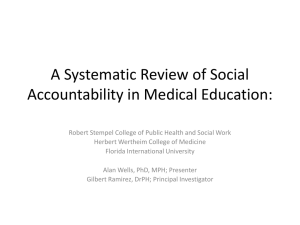 A Systematic Review of Social Accountability in Medical