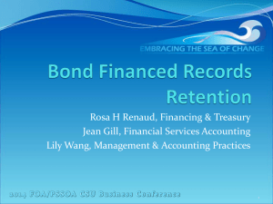 Bond Financed Records Retention