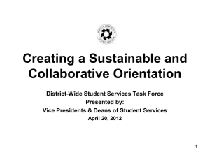 Creating a Sustainable and Collaborative