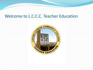 Welcome to LCCC Teacher Education