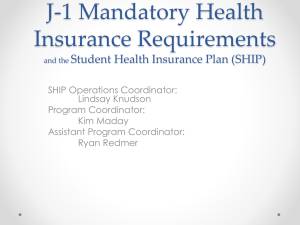 SHIP (Student Health Insurance Plan)