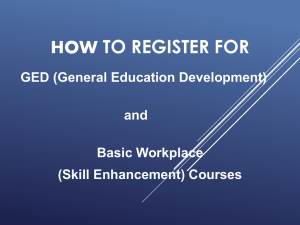 Basic Skills/GED Course Presentation