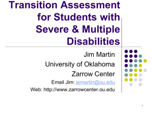 Student Transition Assessment PowerPoint slides