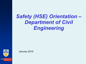 Safety - Civil Engineering, Department of