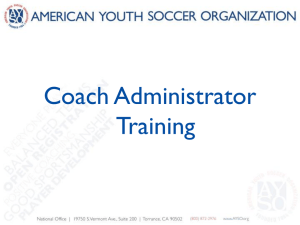 Coach Administrator Training PowerPoint Presentation C-112