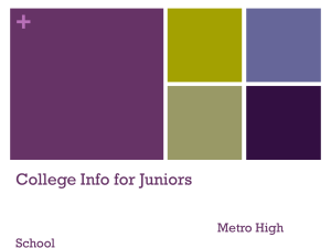 Junior Spring Presentation - Metro Early College High School