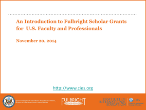 Fullbright Scholar Information Session Presentation