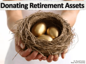 Donating Retirement Plan Assets