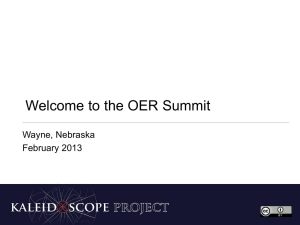 Welcome to the OER Summit (PPT)