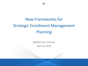 Strategic Enrollment Management Consulting for the University of
