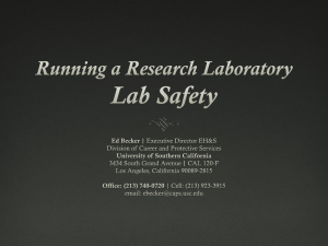 Laboratory Safety - Research - University of Southern California