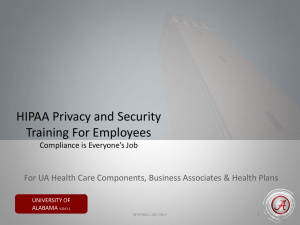 Security in Higher Education - HIPAA