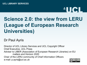 Science 2.0: the view from LERU