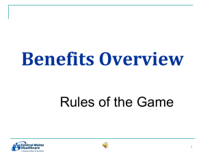 Benefits Overview, Rules of the Game