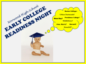 Early College Readiness Powerpoint