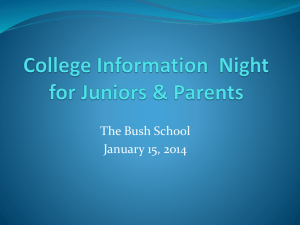 College Information Night for Juniors and Parents