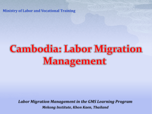 Labor Migration Management in Cambodia - Intranet