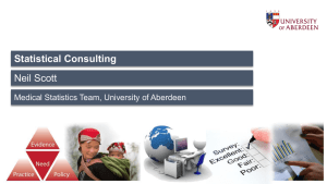 Statistical consulting - University of Aberdeen