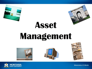Asset Management Training - Montana State University