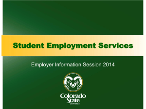 Summer 2014 Employer Information Session Slides
